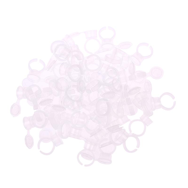 50Pcs Tattoo Pigment Ink Ring Cup Holder With Lid Cover Cap For Microblading