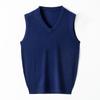Men S Sleeveless V Neck Knitted Pullover Vest Solid Color Thick