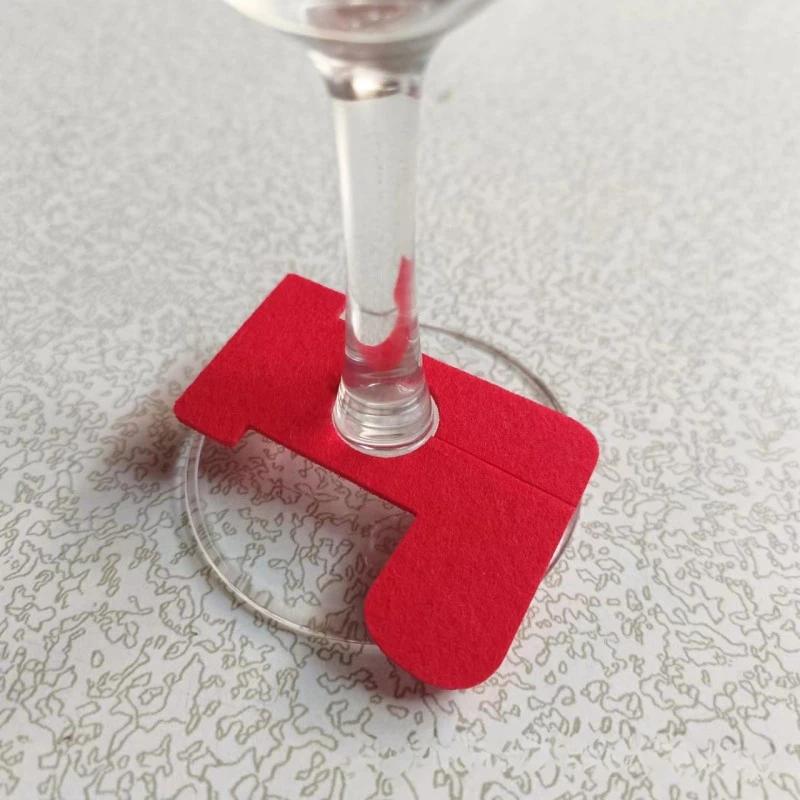 Christmas Wine Glass Decorations Goblet Pendant Accessories Elk Christmas Tree Snowman Gingerbread Man Christmas Hat 1pc