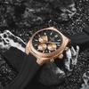 Waterproof Sport Watches for Men Multi-function Chronograph Wrist Watch Male Luxury Silica Band Quartz Clock