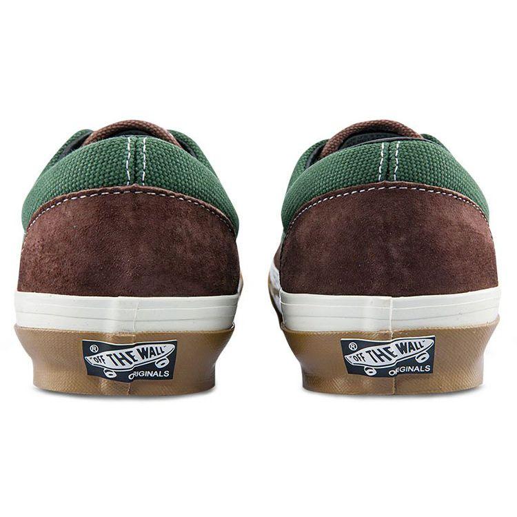 Vans Era Og Lx Fabric Leather Classic Casual Low Top Skate Shoes Unisex Sneakers Green Brown VN0A3CXNBGS