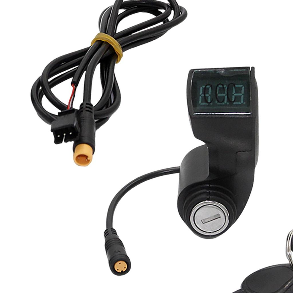 Lock Handlebar Control Digital Display Power Switch Ignition Plug Waterproof Sturdy PP Material