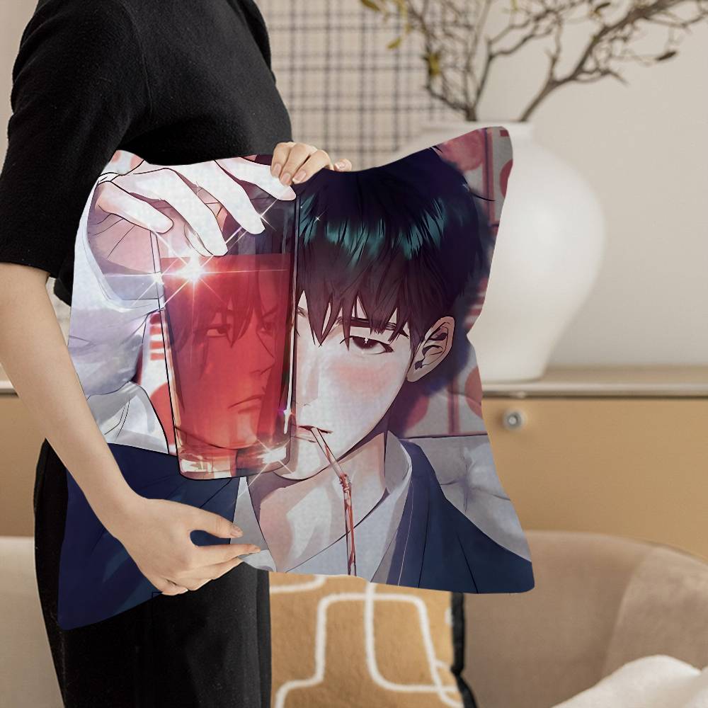 Korean Manhwa BL Anime Pillow Cover for Bedroom Room and Living Room Sofa Decorative Cushion Cover