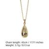 Golden Teardrop Pendant Necklace, Minimalist Dainty Jewelry for Women