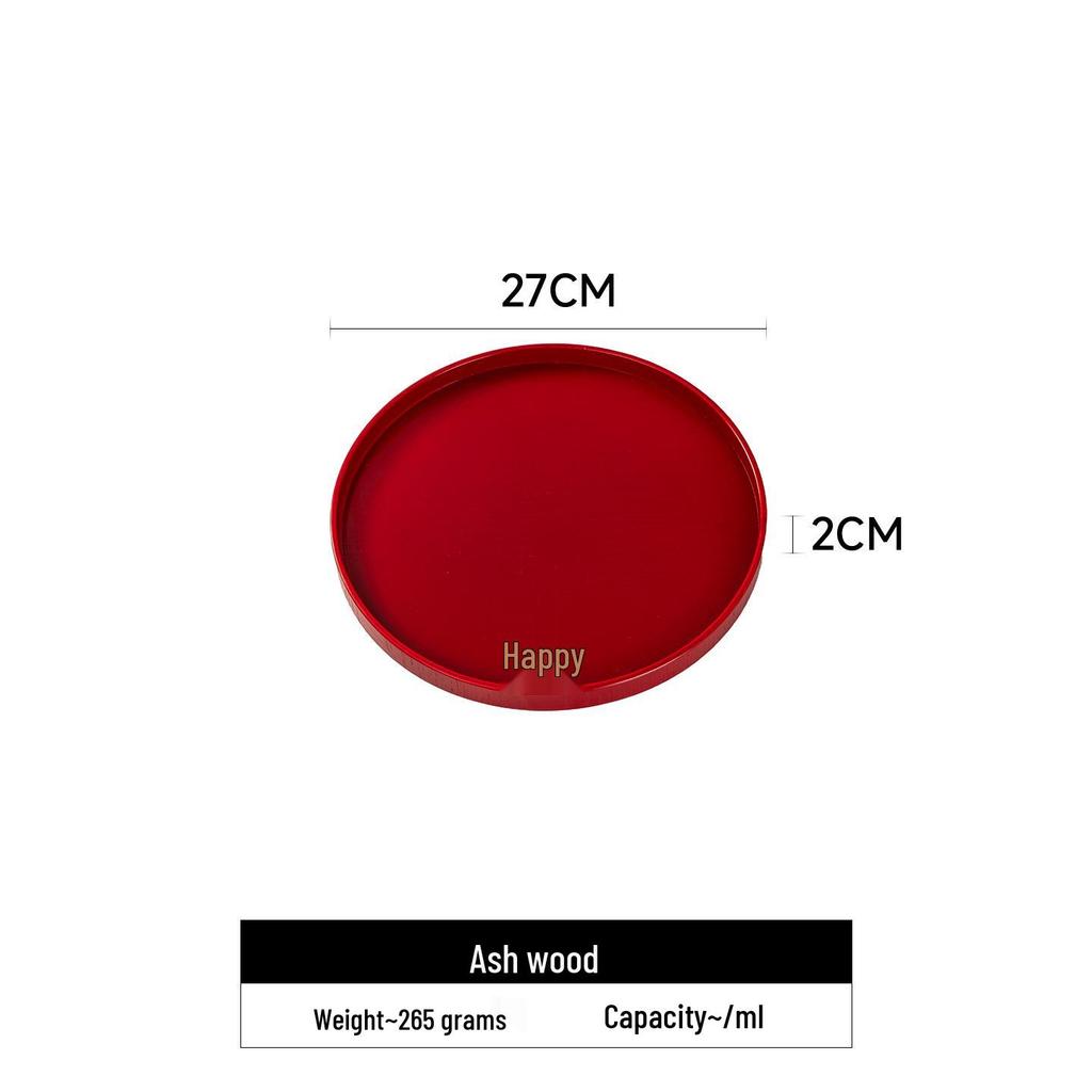 Massivholz Retro Rote Doppel-Glück Schale - Hochzeits-Teeservice & Neujahrs-Trockenfrucht-Platte