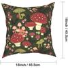 Pilzhöhlen Dekorative Kissenbezüge x Set von Kissenbezug für Couchkissen Heim Sofa Stuhl Auto Outdoor Terrasse Dekor
