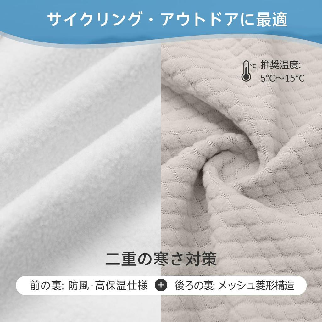 [Santic] Winter Cycling Jersey, Fleece-lined, Long-sleeved Cycling Jacket, Cycling Wear for Men, Suitable for temperatures 5-15 degrees Celsius (White