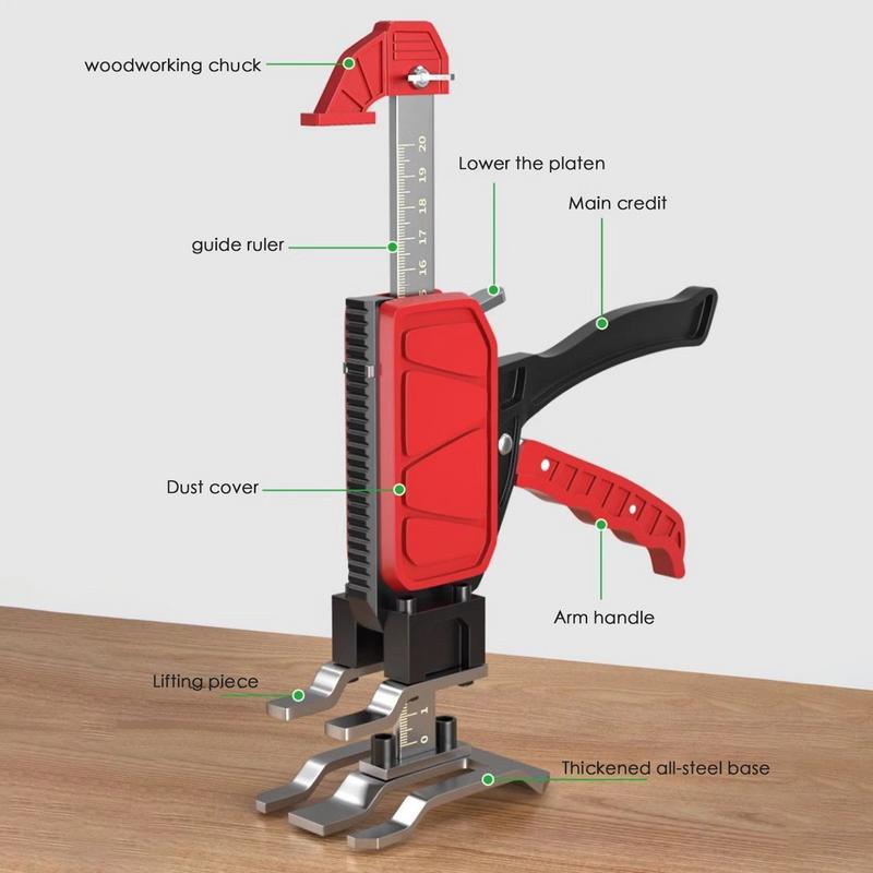 Arm Tool Lift Labor Saving Arm Wall Tile Locator Multi-Function Height Adjustment Lifting Device Door Panel Lifting Jack