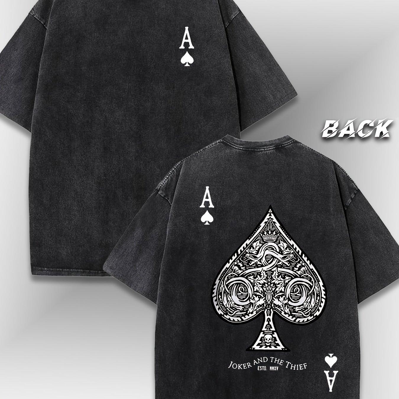 

Бренд Gram Двусторонняя печать, Мужская повседневная футболка с круглым вырезом Летняя мода Спортивный топ Выстиранный Ретро Старый Обычный Дышащий M