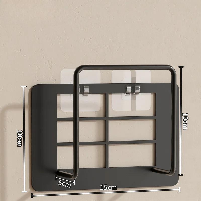 Easy To Install Non Drilling Wall Mounted Router Bracket - Stylish White Cast Iron, Multi-purpose Storage Rack
