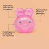 Bestseller Nee-Doh Jelly Rabbit Squishy, Cube Slow Rebound Sensory Squeeze Toy, Stress Relief Vent Toy For Kids, Red/Purple/Blue