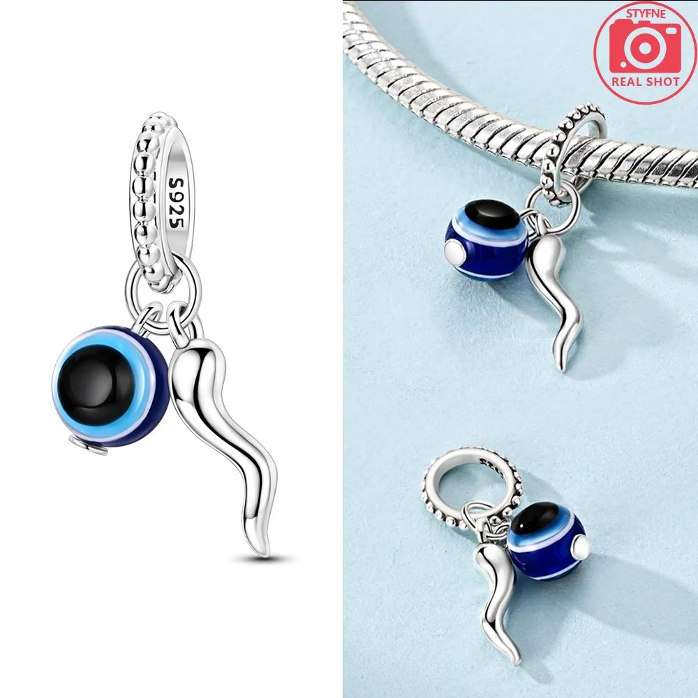 

Women Pendant Original Copper Wing Love Key Blue Eye Demon Pink Dragonfly Bead Fit Bracelet Jewelry Accessory Fine Gift