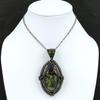 Dragon Bloodstone Pendant Copper Wire Wrapped Pendant Peridot Pendant Gemstone Copper Jewelry Gift For Mother Handmade Pendant Wire Jewelry