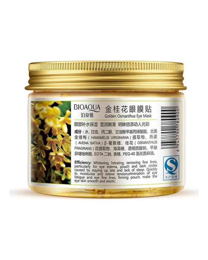 80 Stück/Flasche Gold Osmanthus Augenmaske Augenpflege Kollagen Gel Molkeprotein Schlaf Augenklappe