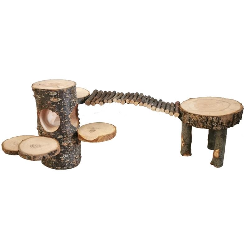 Hamster Platform Cage Ladder Toy Small Animals Climbing Ladder Rabbit Cage Playground Grinding Jumping Exercise Platform