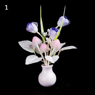 Bedroom Decor Tulip Mushroom Colorful Light-sensation LED Nightlight Nightlamp KTY