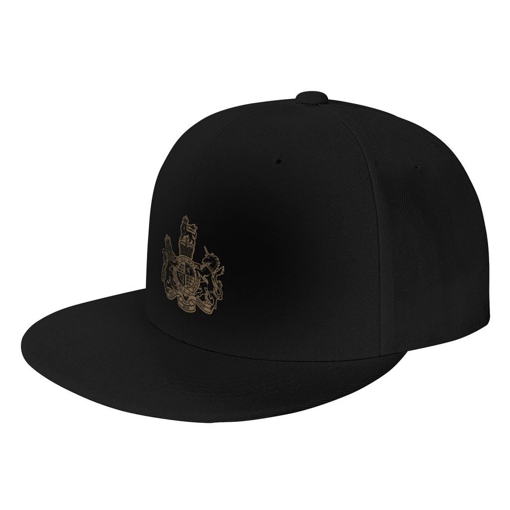 Fashion BRITISH ROYAL COAT OF ARMS Flat Brim Sun Hat Couples Summer Cap