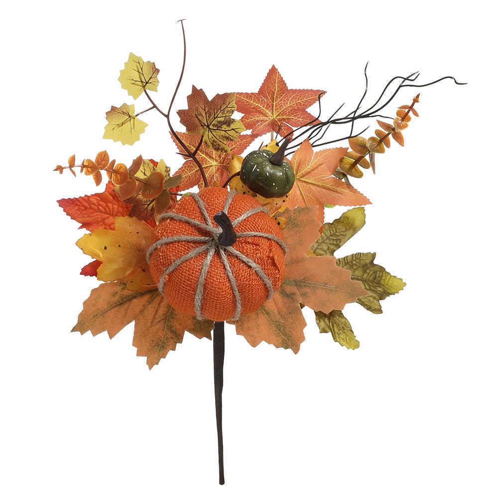 1 Stück Kürbiszweige Kürbis Ahornblatt Deko Zuhause DIY Basteln Ernte Herbstdekoration Künstliches Ahornblatt Halloween Deko