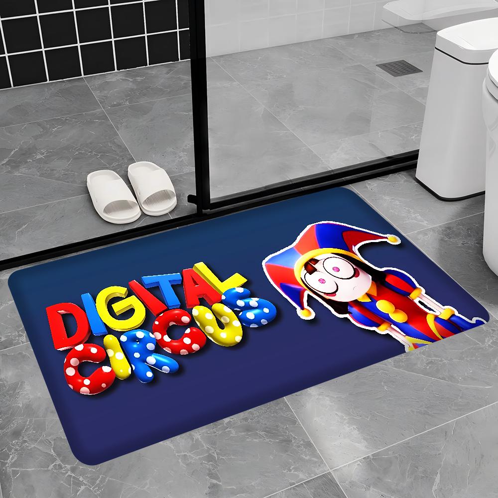 THE A-AMAZING D-DIGITAL CIRCUS Cartoon Bathroom Mat Kids Room Bedroom Decoration Balcony Anti-Slip Doormat Living Room Bedside