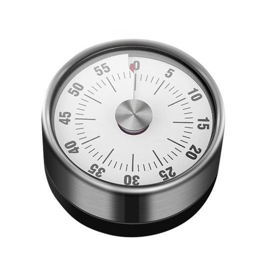 Magnetyczny Wizualny Minutnik Kuchenny Mechaniczny Zegar Odliczający Stal Nierdzewna Głośny Alarm do Gotowania Pieczenia Nauki Łatwy do Odczytania Cyferblat 0-60