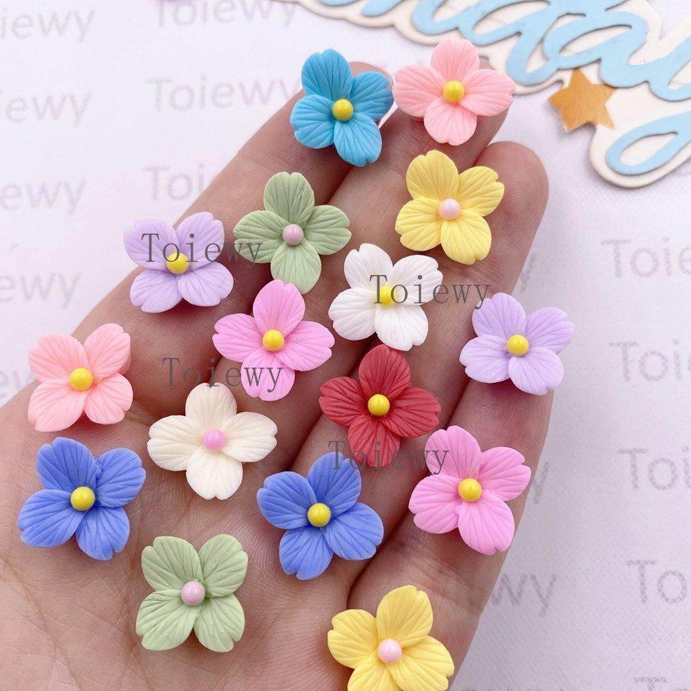 

50 шт. Смола Разноцветные 16 мм Цветок Флэтбэк Камень Драгоценный камень Скрапбукинг DIY Свадьба Рождество Арт Декор Ювелирные изделия Аксессуары для рукоделия