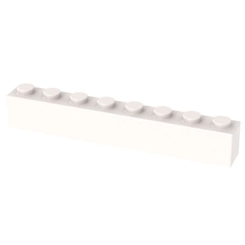 Non-Toxic [Funbrick] 10/30/50Pcs Thick Bricks 1X8 Dots 1*8 Dots Educational Creative Diy Building Blocks Compatible With 3008 Classic