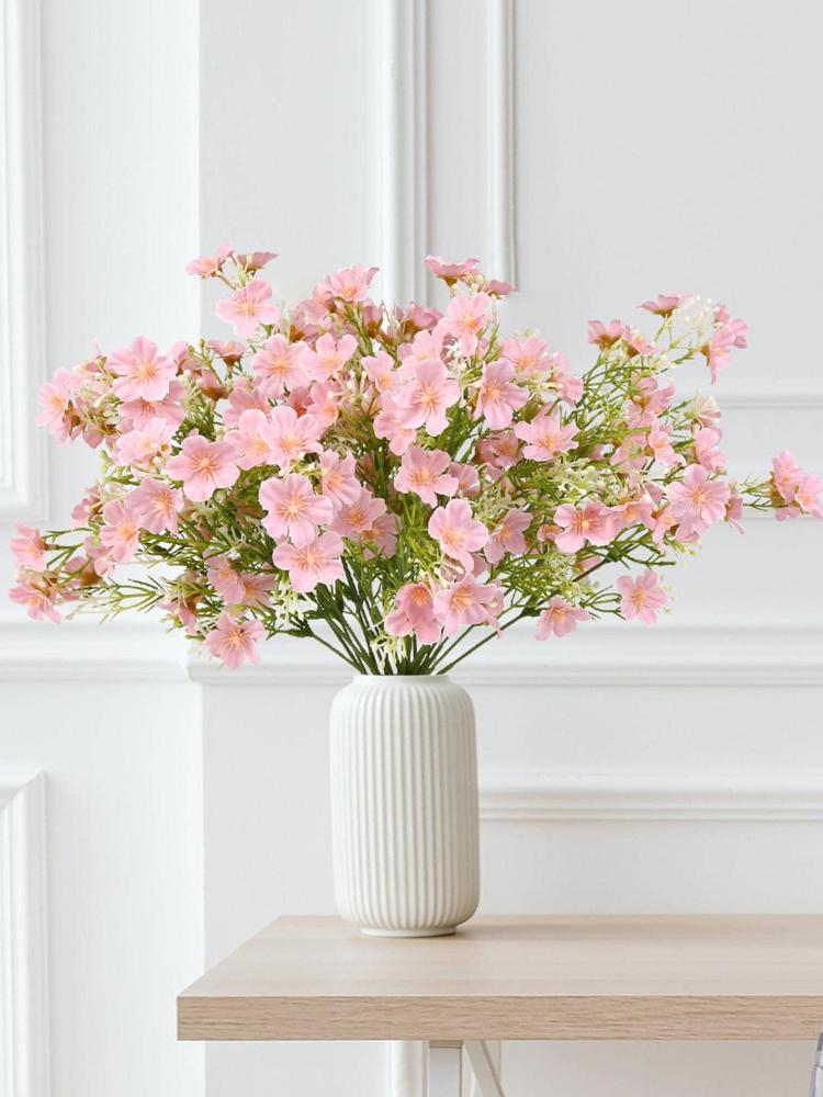 5 kytic umělých květů nevěstina závoje, realisticky vypadající hedvábné umělé květiny pro domov, do interiéru, exteriéru, na svatební hostinu, pro DIY květinové aranžmá, stolní dekorace