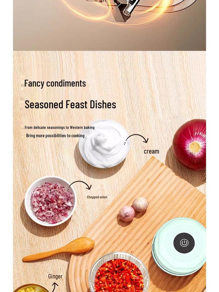 Automatic Mini Wireless Garlic Chopper & Food Processor