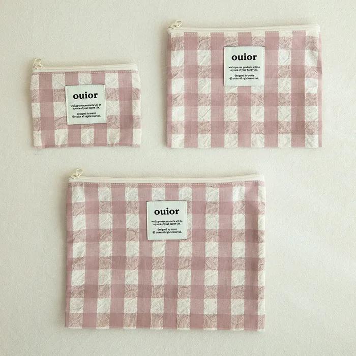 ouior flat pouch_ripple check lilacpink