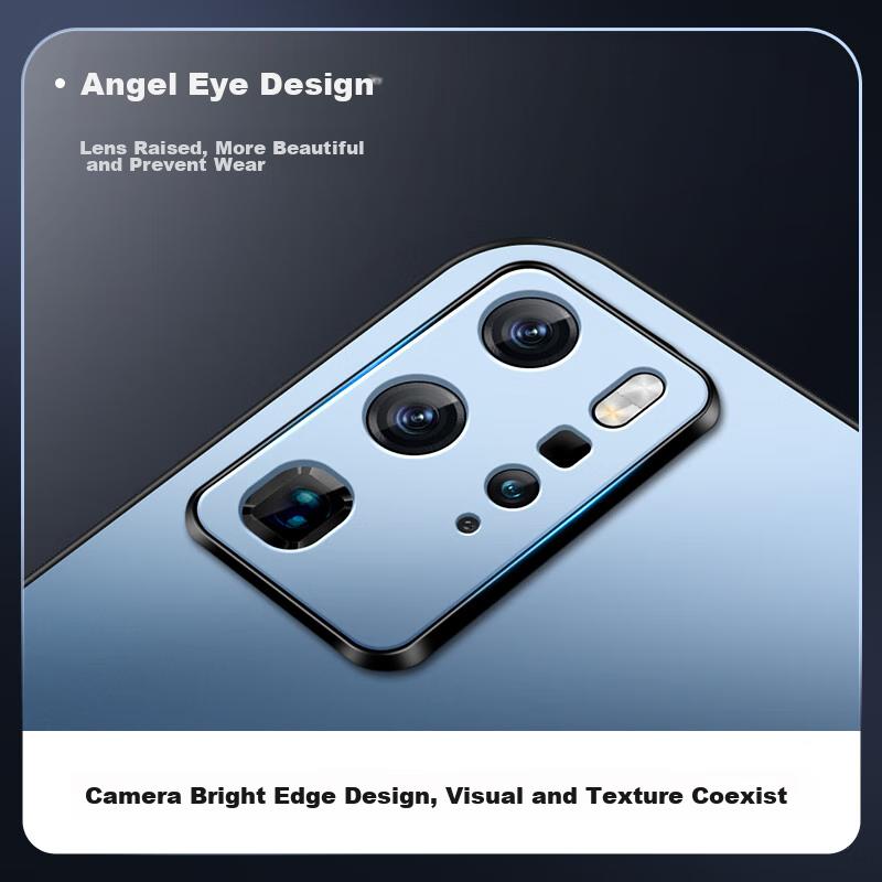 Huawei P40 Pro Phone Case, P40 Pro Protective Cover, AG Frosted Lens Full Protection Shockproof Soft Case, HUAWEI Simple Stylen, Outer, Sapphire Blue