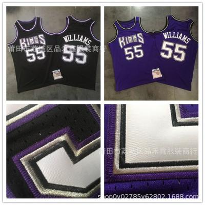 Sacramento Kings Retro Basketball Jersey Webber 4 Williams 55 Cotton Unisex Team Sport Wear Men Women Fall