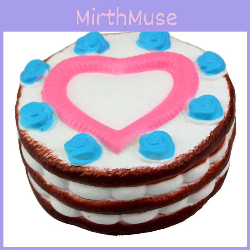 Realistic Heart Shaped Cake Toy Slow Rebound Stress Relief Craft Children Gift