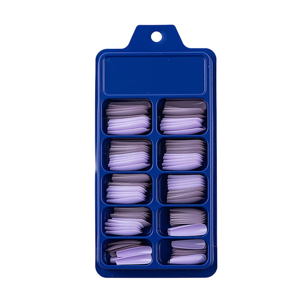 100Pcs UV Gel Acrylic Coffin Fake Nails Full Cover Manicure Nail Tips False
