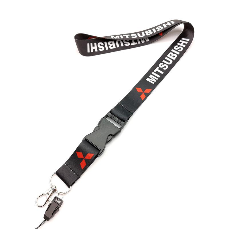 lcbk8 Car Keychain Nylon Neck Straps Key Lanyard For Mitsubishi Lancer Outlander Pajero L200 ASX Eclipse Ralliart EVO Starion Galant