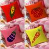 Creative Letters Fruit Prints Pillow Case Pattern Printed Pillowcase for Living Room Sofa Cushion Cover  Bedroom Decor