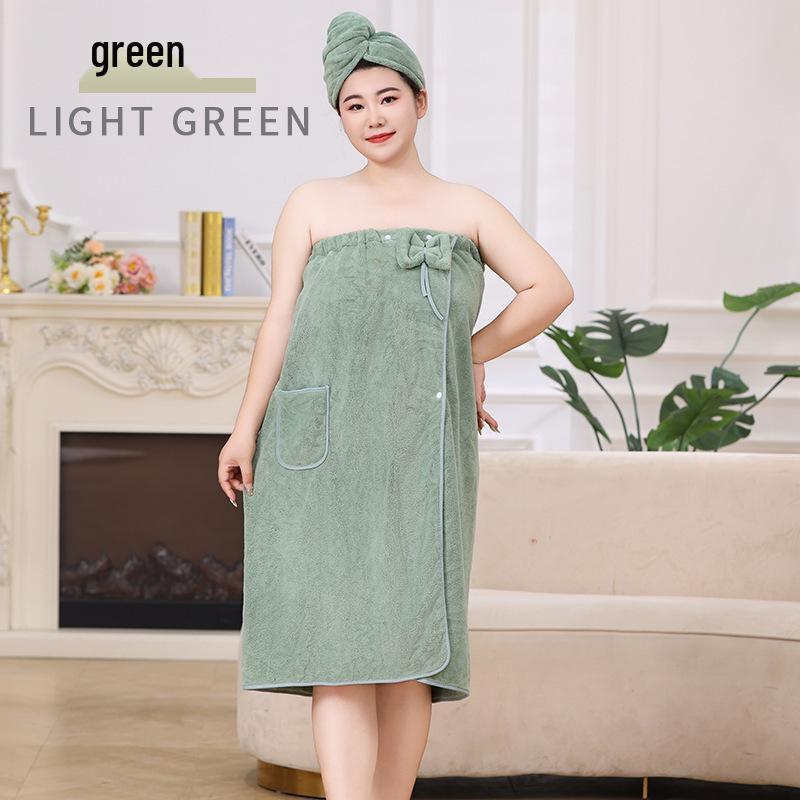 Plus Size Strapless Bath Wrap Towel for Women - Thick, Wearable Bathrobe for Spa & Salon