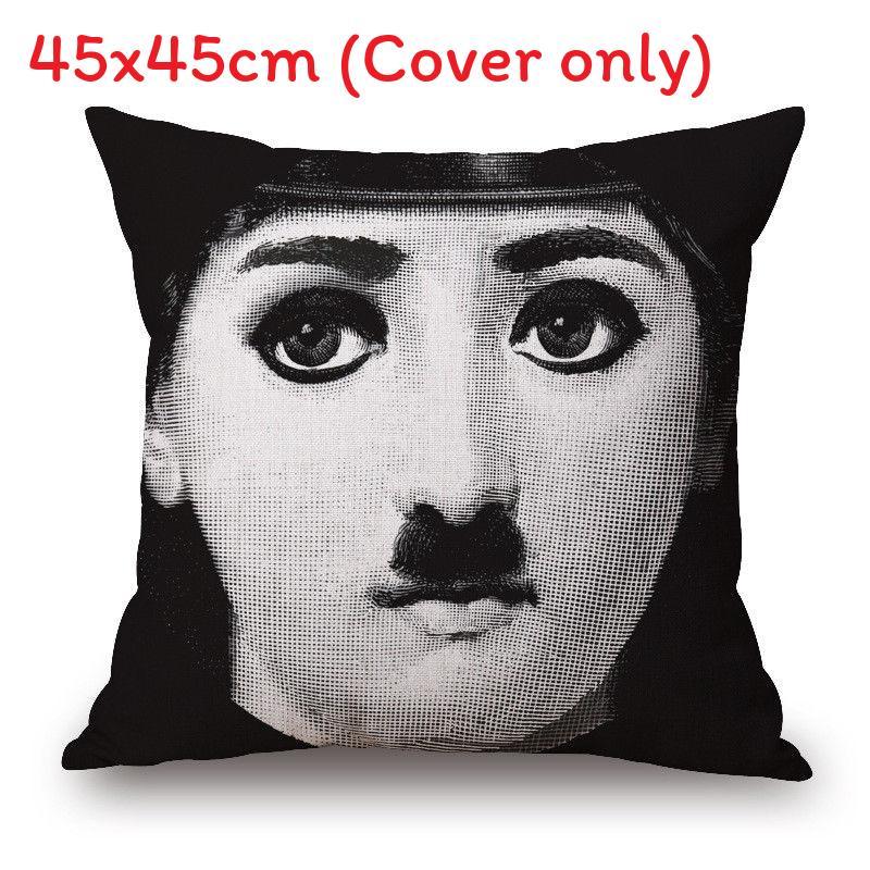 Leinen Vintage Piero Fornasetti Gesicht Kissenbezug Mit Elegantem Design Und Langlebigem Material