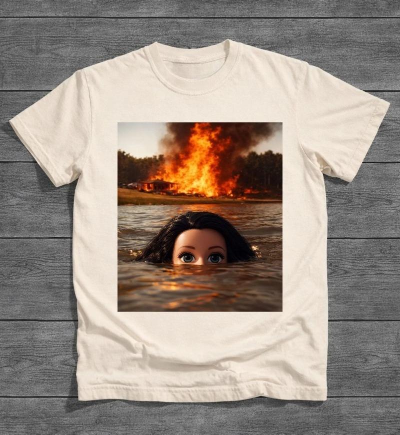 

Funny Doll Face Swimming Meme Shirt Funny Distressed Doll Face Meme Shirt 4XL