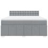 Vidaxl Letto Continentale Con Materasso, Grigio Chiaro, Tessuto, 180X200Cm