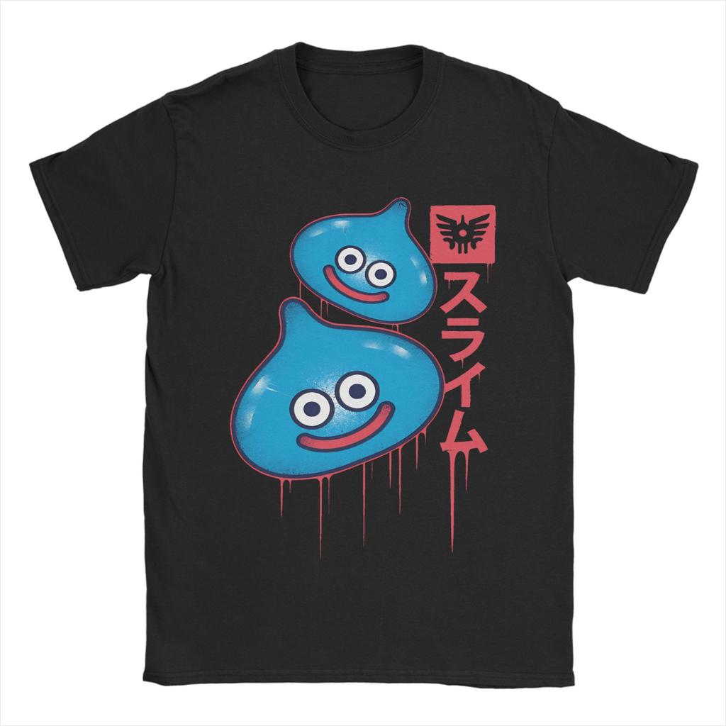 Unisexs Slimes Anime Game Dragon Quest T Shirt  100 Cotton Tops Humorous Short Sleeve Crew Neck Tees Summer TShirts