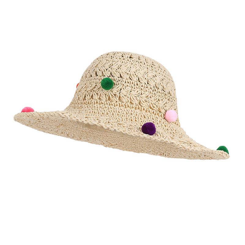 Summer Beach Straw Hat With Wide Brim And Adjustable Fit For Sun Protection And Fashion