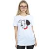 Disney Tricou boyfriend din bumbac cu cap de dalmațian pentru femei/femei 101 Dalmațians