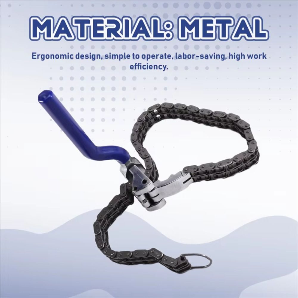 Flexible Chain Chain Filter Wrench Adjustable Grip Oil Filter Removal Tool  Oil Filter Disassembly