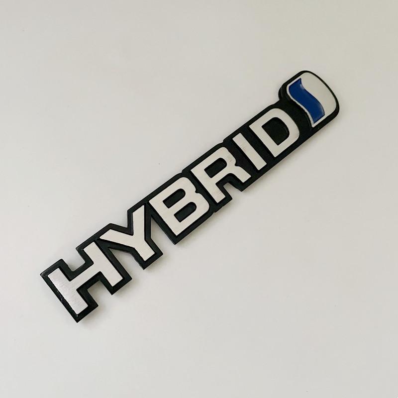 3D Metal HYBRID Rear Trunk Side Fender Emblem Badge Sticker Decals For Hybrid Synergy Drive Prius Camry Rav4 Crown Auris