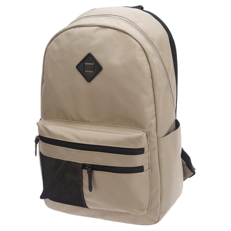 Li Ning Sports Lifestyle Series Simple Fashion Polyester Backpack Unisex Backpack Khaki ABSR132-2 Khaki