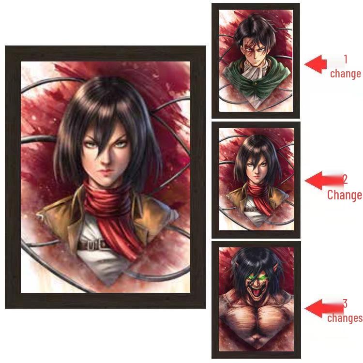 Dziewięć Tytanów 3D Anime Gradientowy Stereoskopowy Plakat Malarski.