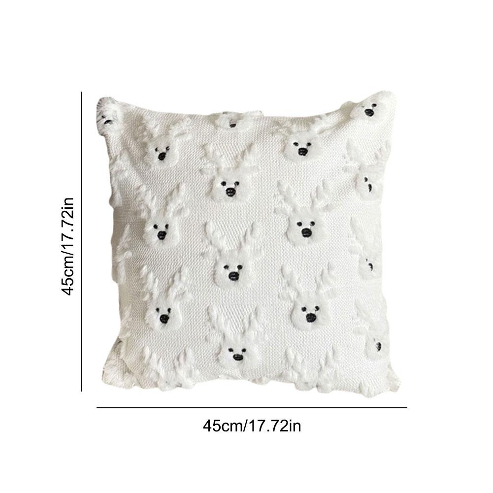 45X45cm Christmas Cushion Cover Xmas Tree Throw Pillow Cover Fall Winter Decorative Soft Pillowcase for Festive Couch Pillow