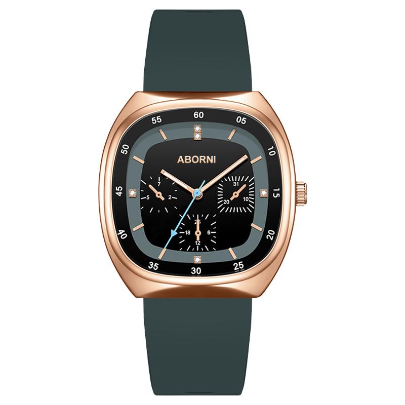 Ladies Quartz Watch Luxury Square Face Silicone Strap Fashion Dress Clock Simple Design Women's Wristwatch Gift Relogio Feminino