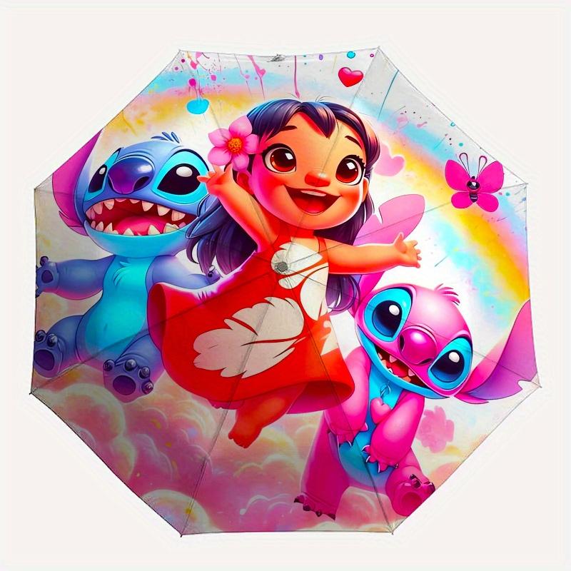 Lilo, Stitch Automatic Opening and Closing Umbrella 8 Ribs Windproof Portable Folding Umbrella, Suitable for Casual and Business Outings,for Gifts
