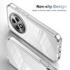 KEYSION Transparent Phone Case for OPPO Reno12 F 5G Soft TPU+PC Anti-slip HD Clear Shockproof Phone Cover for OPPO Reno 12F 5G